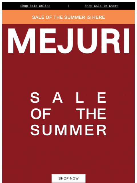 mejuri newsletter: Sale of the Summer Starts Now
