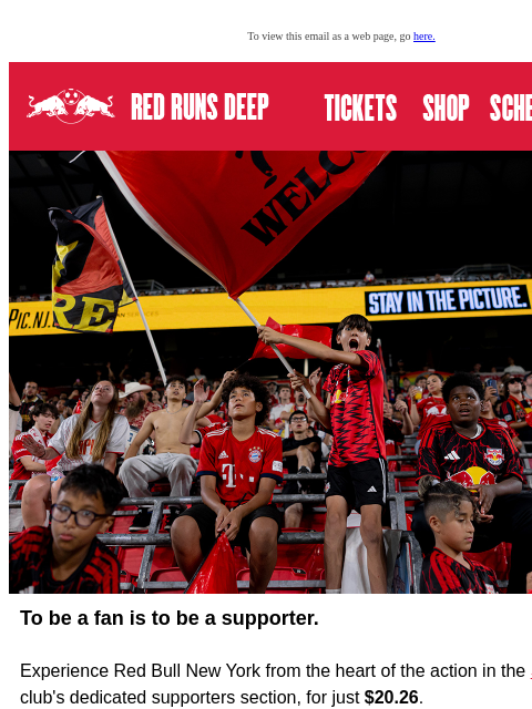 newyorkredbulls newsletter: 🚩 To Be a Fan is to Be a Supporter