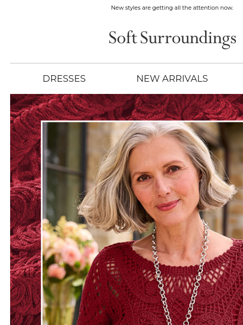 softsurroundings newsletter: A Nod to Sweaters
