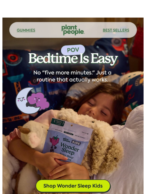 plantpeople newsletter: POV: Bedtime is easy now 🌙