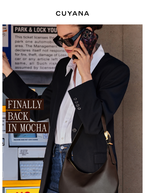 cuyana newsletter: Back in Stock Alert: Celestia in Mocha