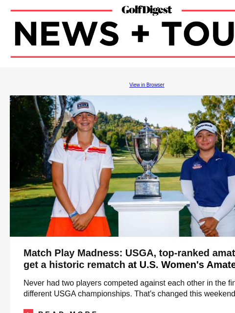 Match Play Madness: USGA, top-ranked amateurs get a historic rematch GolfDigest View in Browser Russell Henley, Hideki Matsuyama Match Play Madness: USGA, top-ranked amateurs get a historic rematch at