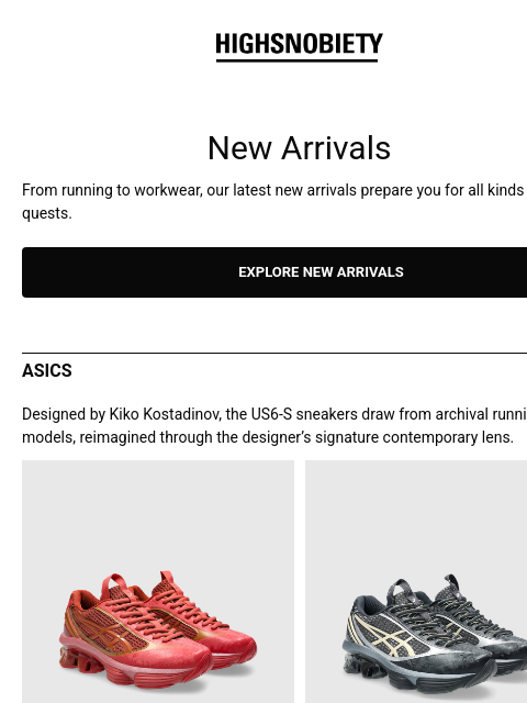 highsnobiety newsletter: New Arrivals: Ante, ASICS, and Carhartt OG Jackets