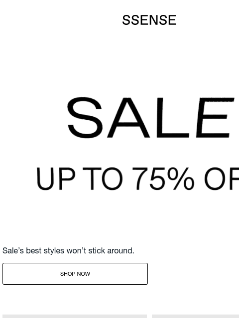 ssense newsletter: On the Edge of Sold Out