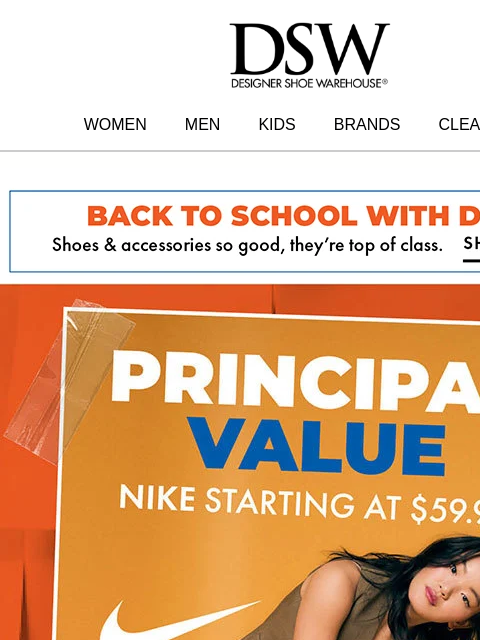dsw newsletter: The Nike you NEED—from $59.96!