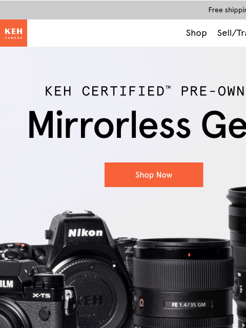 keh newsletter: Shop KEH Certified™ mirrorless cameras