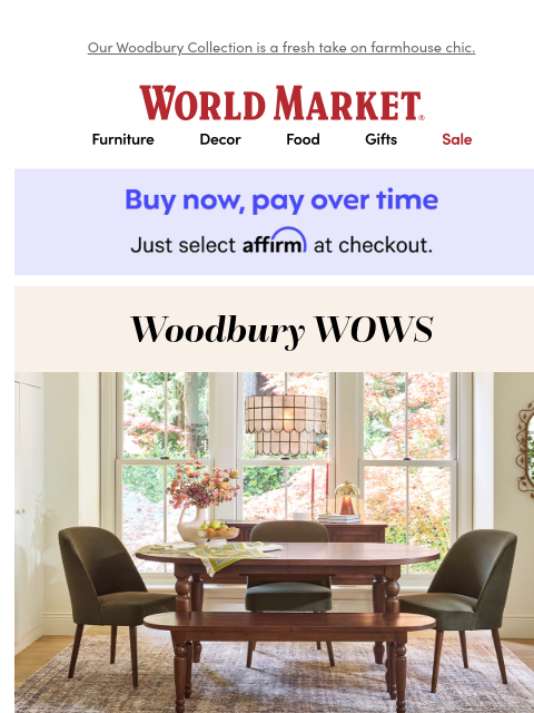 emailworldmarket newsletter: Your new favorite dining collection is inside ✨👉