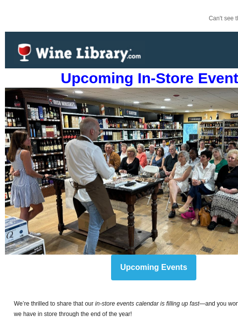 winelibrary newsletter: Savor the Season: Tastings & Events Ahead! 🍷