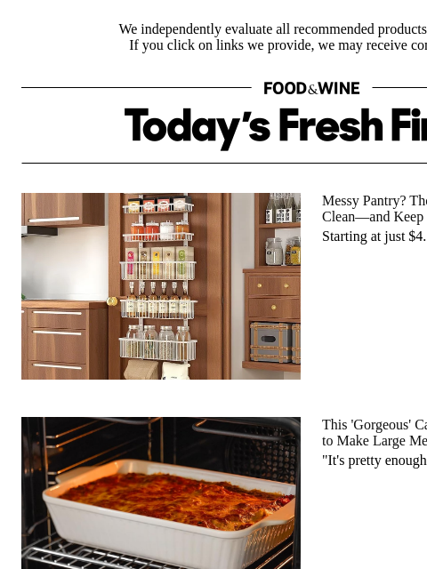 foodandwine newsletter: On Sale: A 'Gorgeous' Casserole Dish Perfect for L...