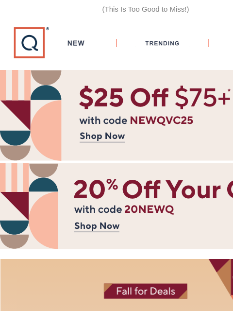 qvcemail newsletter: Ending! Lowest Prices of the Season