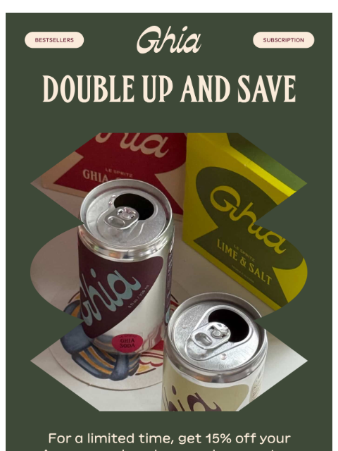 drinkghia newsletter: Buy More, Save More