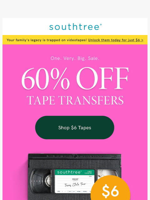 southtree newsletter: Sunny Forecast: Clear blue skies + $6 Tapes at Sou...