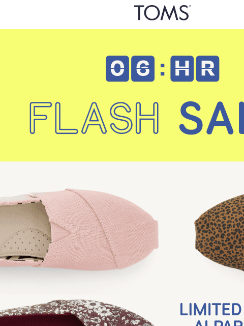 toms newsletter: Hours Left: Our Icon, Super on Sale