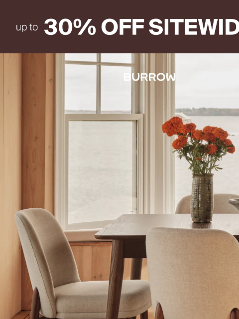 burrow newsletter: Your new dining setup is up to 30% off