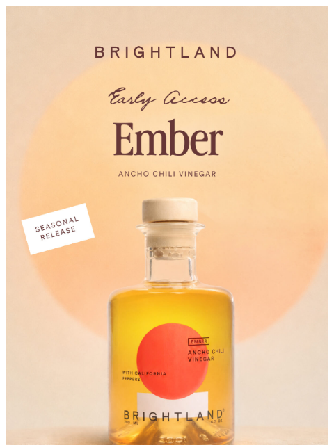 brightland newsletter: Ember Chili Vinegar