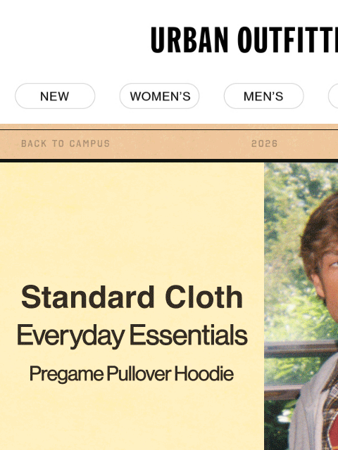 urbanoutfitters newsletter: Soft launch the semester in Standard Cloth →