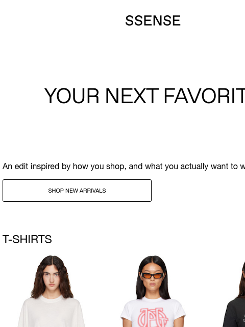 ssense newsletter: New picks: T-SHIRTS, LOW TOP SNEAKERS and more