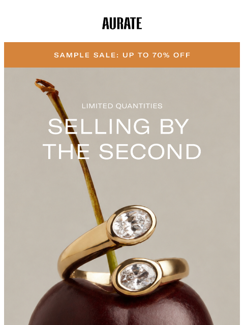 auratenewyork newsletter: 70% Off, 13 Left, in 187 Carts...