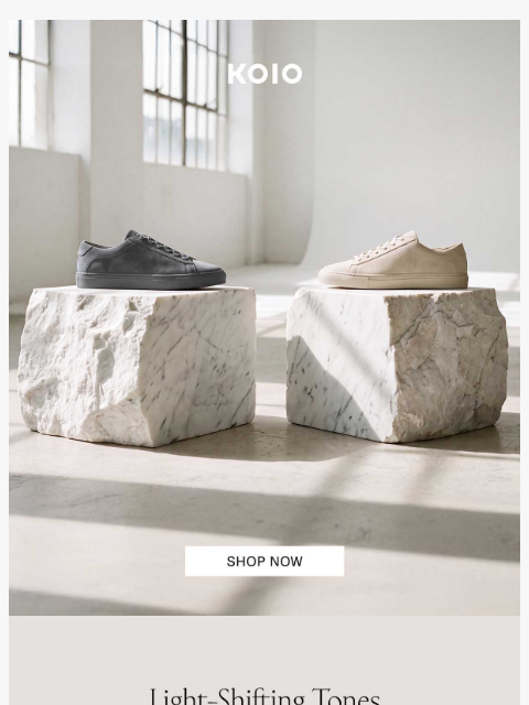 koio newsletter: Capri Restock: Two Rare Tones Return