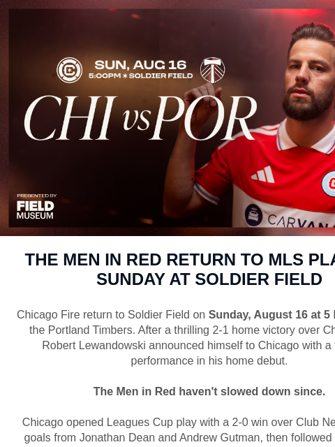chicagofirefc newsletter: Ready For More 🔥