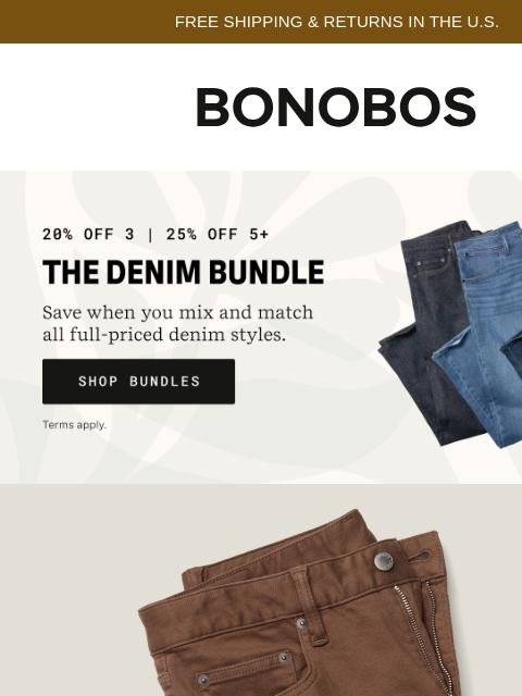 bonobos newsletter: Est. 2012: The Travel Jean