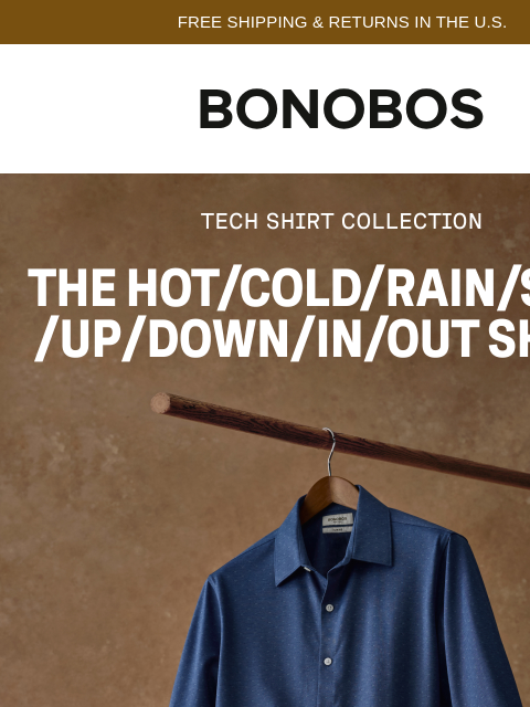 bonobos newsletter: Tech Shirts Work All Year