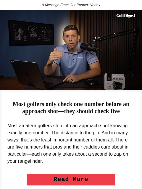 golfdigest newsletter: 5 numbers every golfer needs to know before they h...