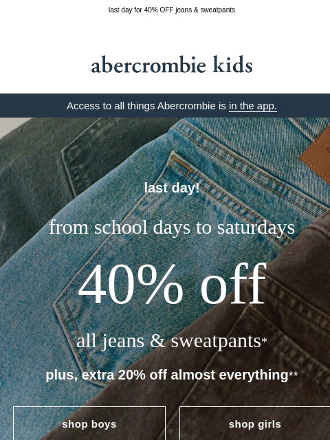 last day for 40% OFF jeans & sweatpants ͏ ͏ ͏ ͏ ͏ ͏ ͏ ͏ ͏ ͏ ͏ ͏ ͏ ͏ ͏ ͏ ͏ ͏ ͏ ͏ ͏ ͏ ͏ ͏ ͏ ͏ ͏ ͏ ͏ ͏ ͏ ͏ ͏ ͏ ͏ ͏ ͏ ͏ ͏ ͏ ͏ ͏ ͏ ͏ ͏ ͏ ͏ ͏ ͏ ͏ ͏ ͏ ͏ ͏ ͏ ͏ ͏ ͏ ͏ ͏ ͏ ͏ ͏ ͏ ͏ ͏ ͏ ͏ ͏ ͏ ͏ ͏ ͏ ͏ ͏ ͏ ͏ ͏ ͏