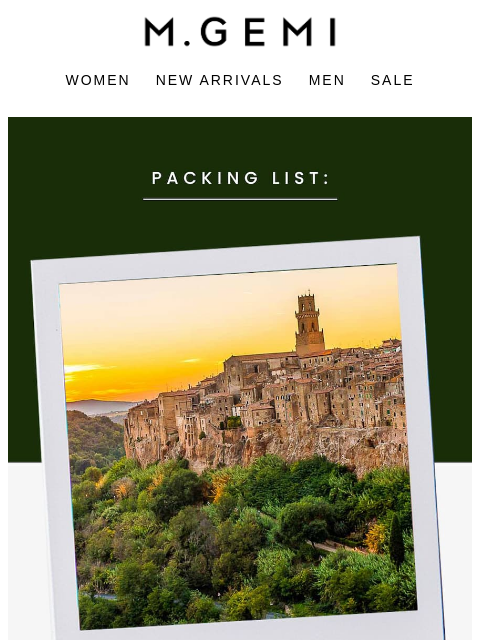 mgemi newsletter: Our Tuscany Packing List