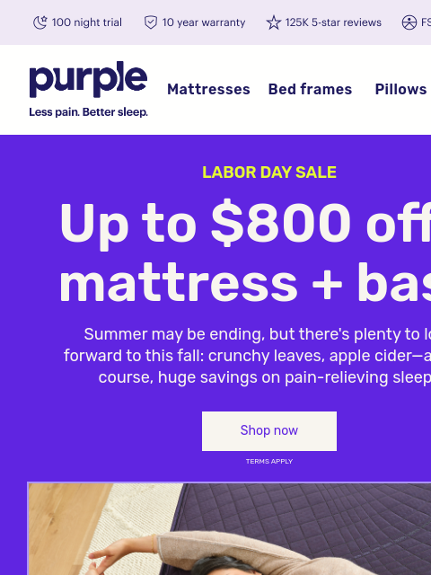 purple newsletter: Labor Day savings are ON