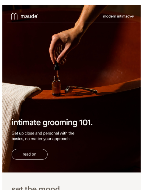 getmaude newsletter: intimate grooming, decoded.