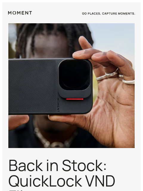 shopmoment newsletter: QuickLock VNDs are Back in Stock