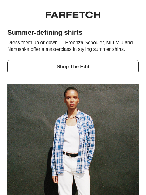 farfetch newsletter: The shirts defining the season