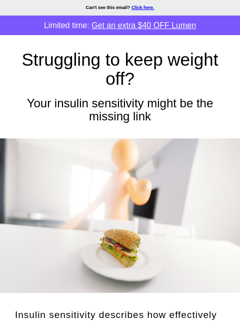 lumen newsletter: A hidden factor behind stubborn weight gain