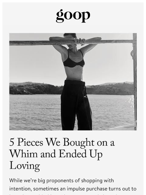 goop newsletter: the Tuesday newsletter