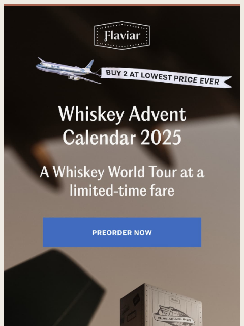 flaviar newsletter: Advent pricing that hasn’t left the runway ✈