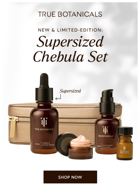 truebotanicals newsletter: NEW: Supersized Chebula Set