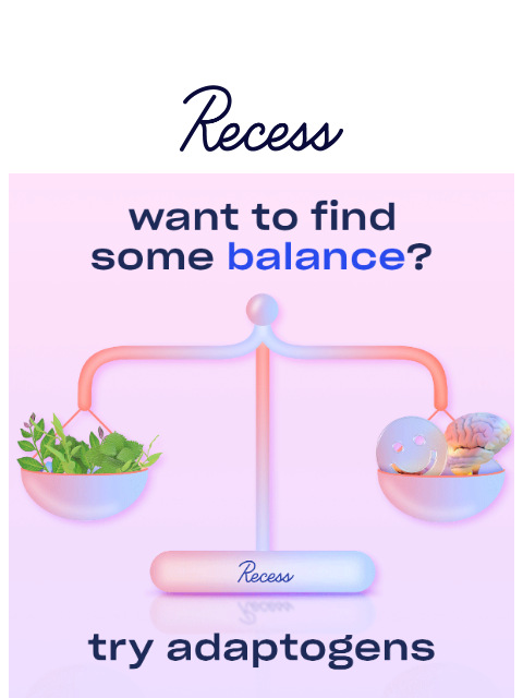 takearecess newsletter: wtf are adaptogens??