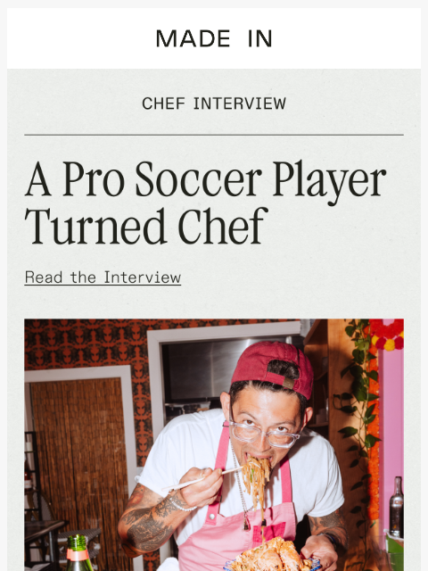 madeincookware newsletter: From Soccer Pitch to Pro Kitchen