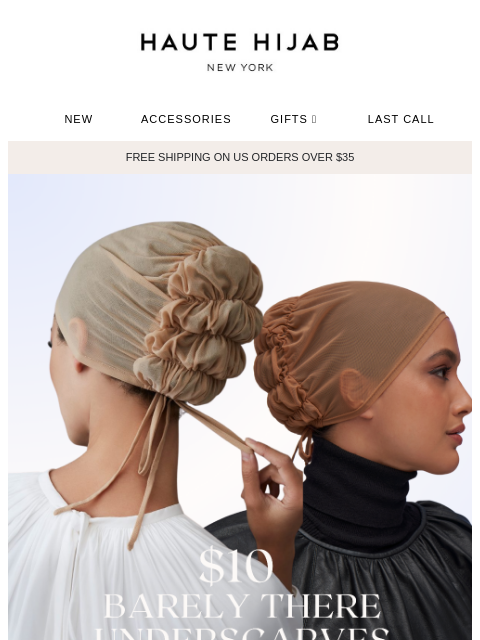 hautehijab newsletter: $10 Barely-There Underscarves 🤩