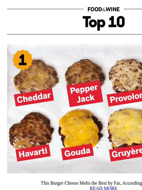 foodandwine newsletter: This Burger Cheese Melts the Best by Far