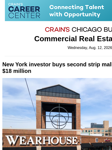 crainalerts newsletter: Megaproject lures investor back for more