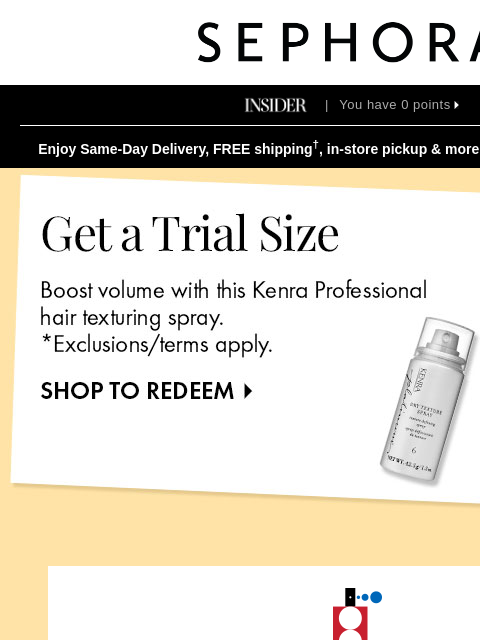 sephora newsletter: This one’s just for you 😘