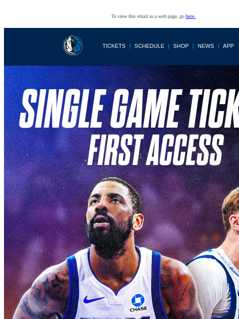 mavsmail newsletter: ‼️ TOMORROW: Single Game Tickets on Sale!