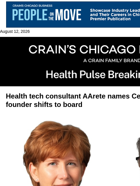 crainalerts newsletter: AArete taps new CEO