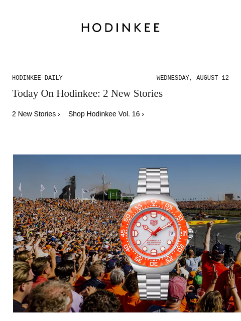 hodinkee newsletter: Hodinkee Daily | 08/12/2026