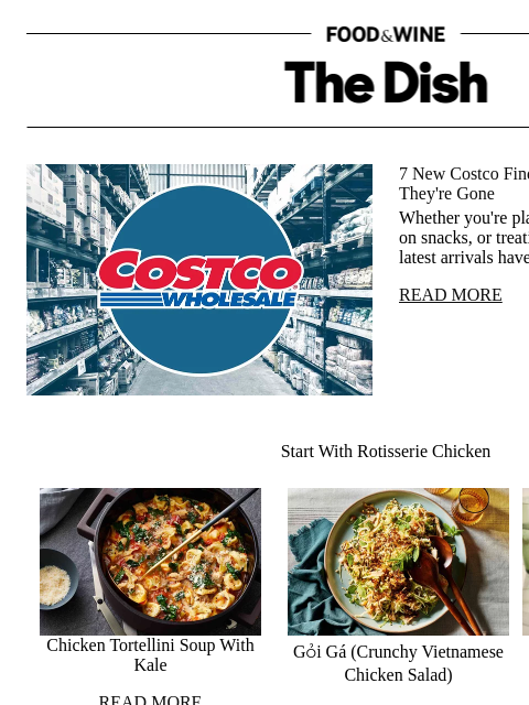 foodandwine newsletter: 7 New Costco Finds You'll Want to Grab Before They...