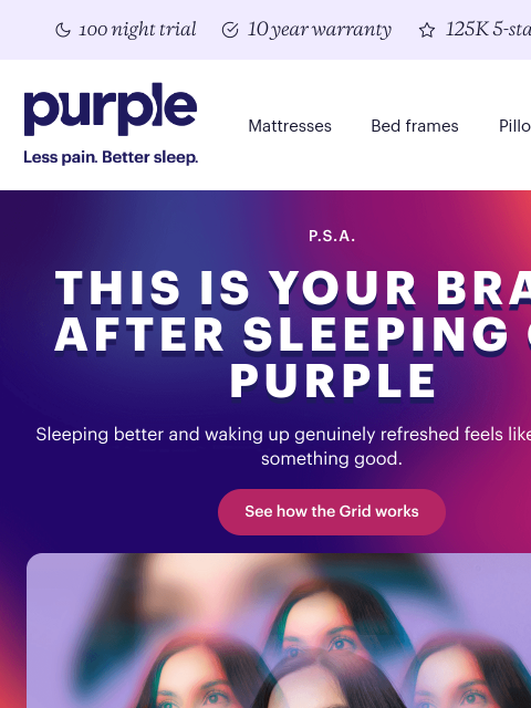 purple newsletter: This is your brain on Purple