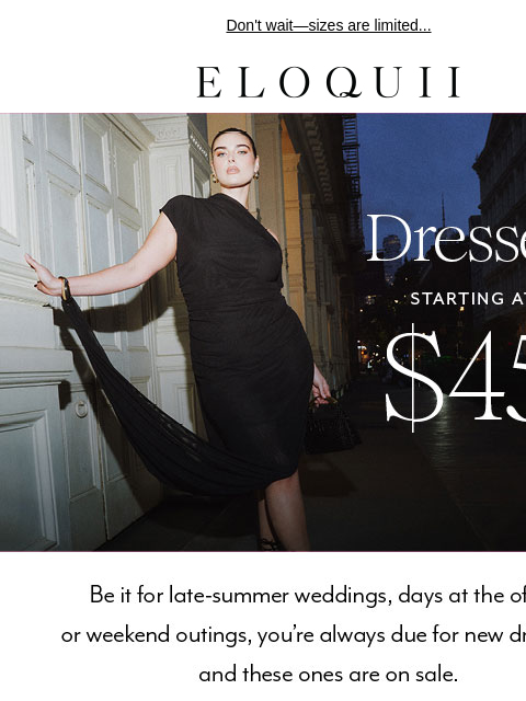 eloquii newsletter: Your fave dresses, from $45 💘