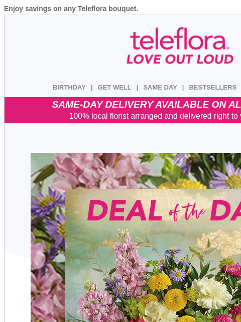 teleflora newsletter: $10 Off | Steal This Deal 🌸